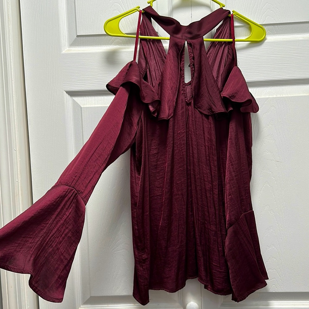 Long sleeve silky shirt never worn